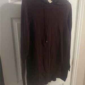 Akin Dark Brown Hooded Sweater